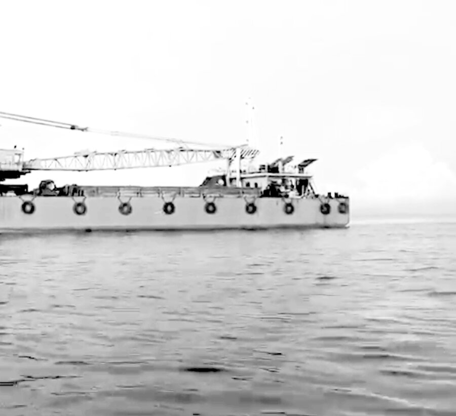 Dive crew on a support vessel